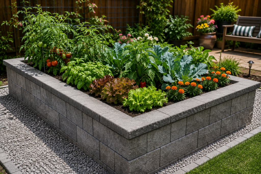 Block Raised Garden Beds