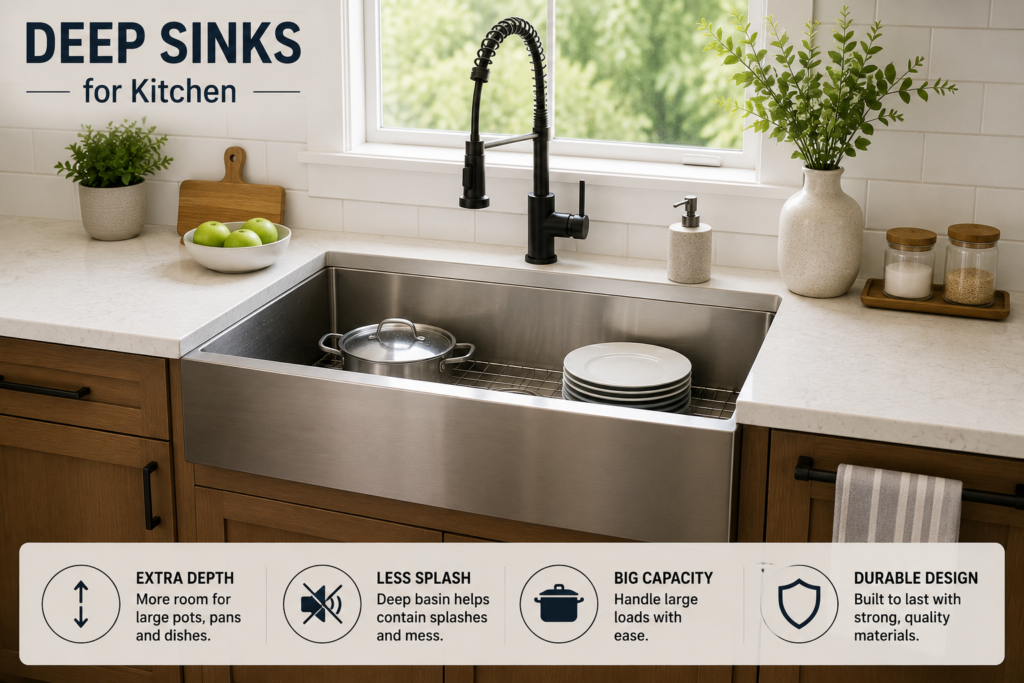 Deep Sinks for Kitchen