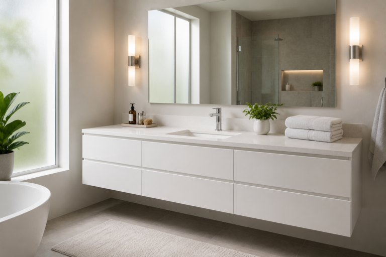 how to organize bathroom cabinet