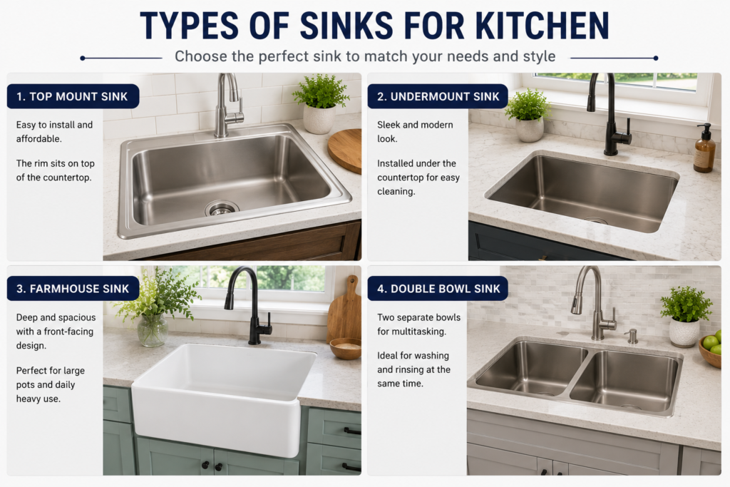 Types of Sinks for Kitchen
