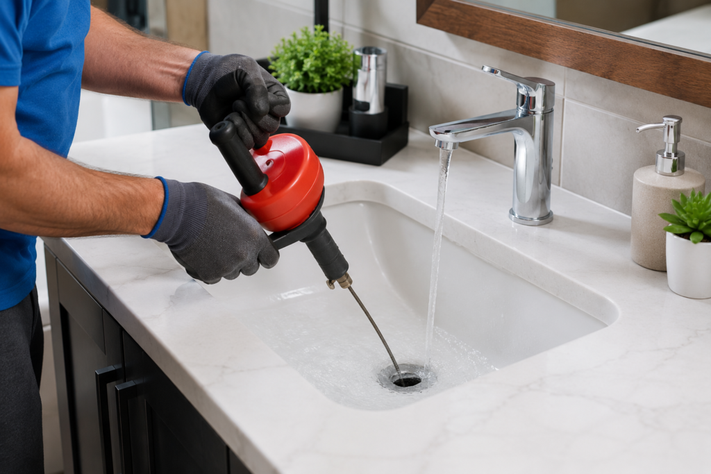 how to unclog bathroom sink