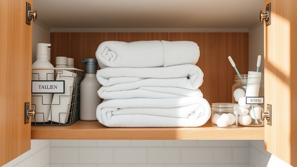 bathroom cabinet organization tips