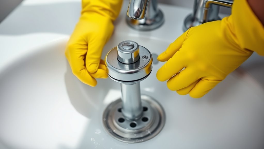 bathroom sink drain cleaning