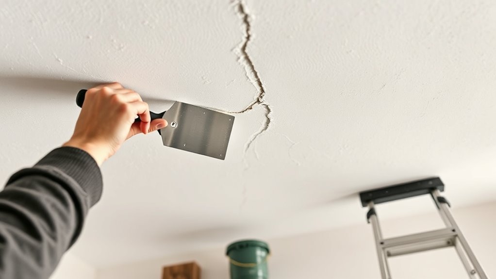 ceiling crack repair instructions