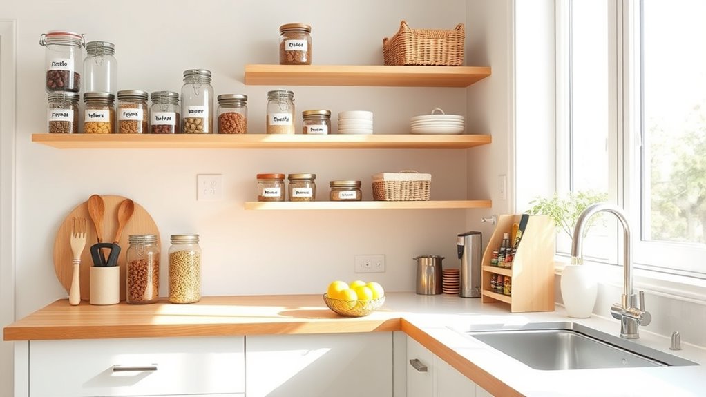 clear countertops organize appliances