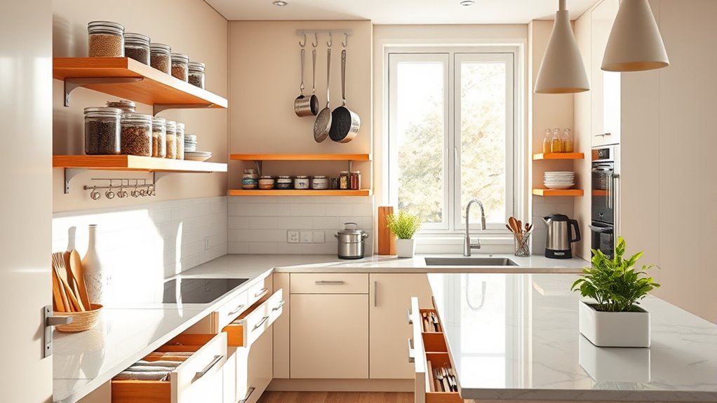 clutter free kitchen storage ideas