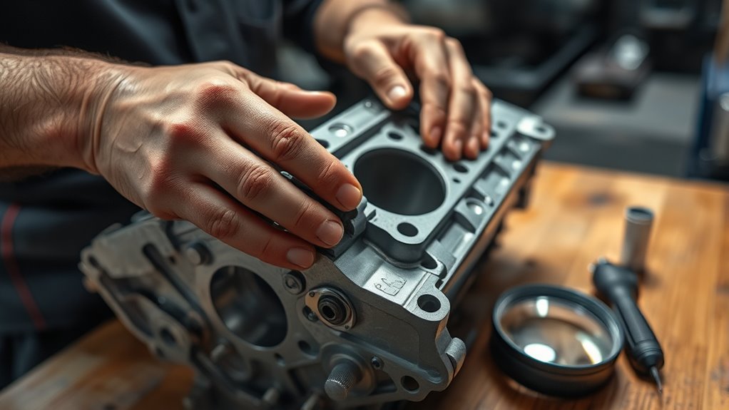 detecting engine block cracks