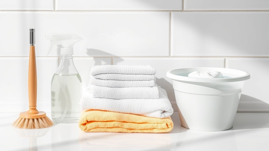 Cleaning Bathroom Tiles