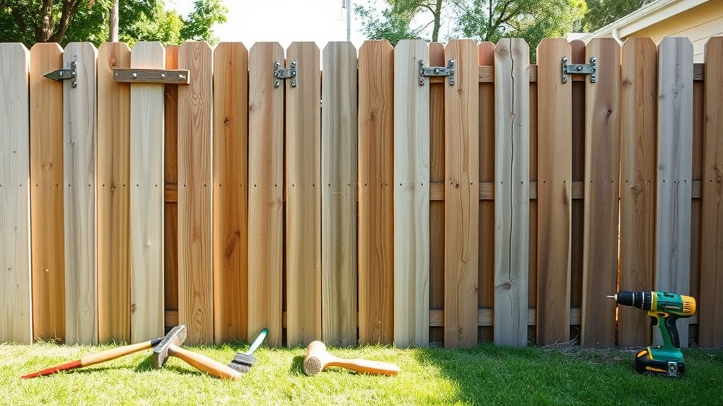 fence repair step by step