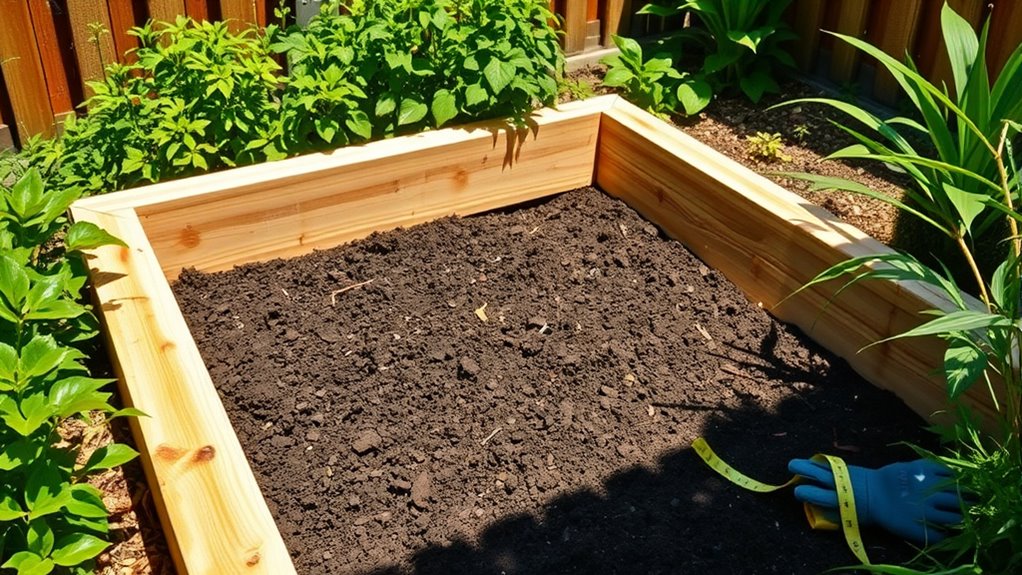 ideal sunlit garden location