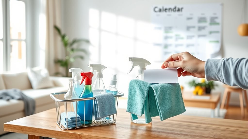 organized scheduled eco friendly cleaning
