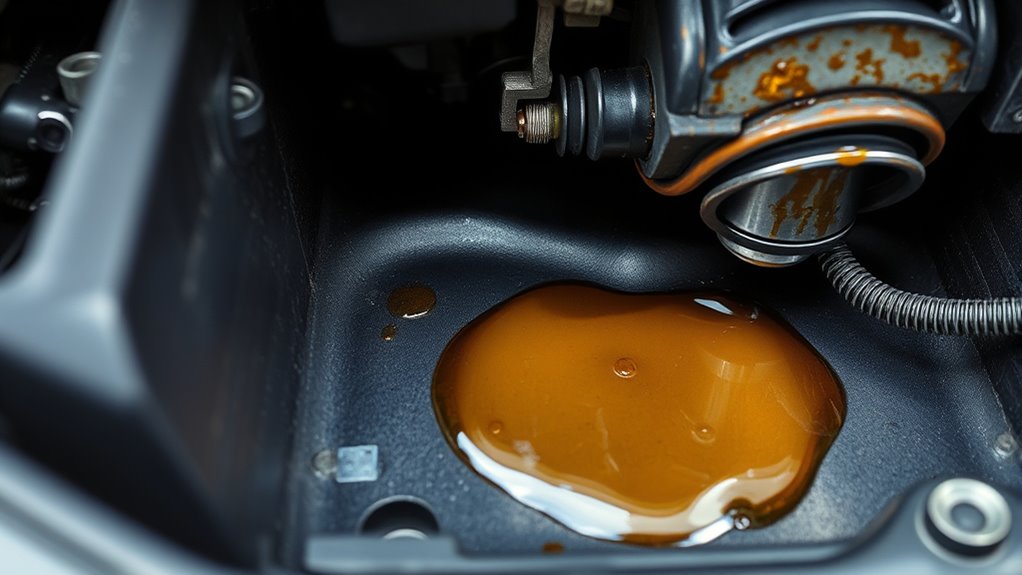 signs of oil leakage