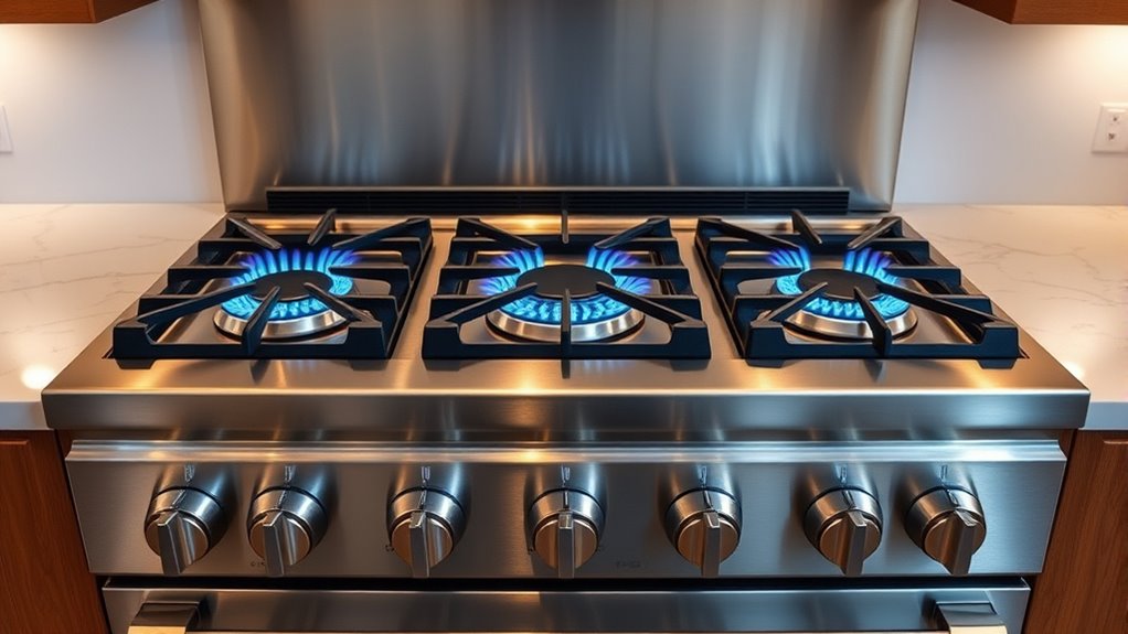 balanced powerful easy clean stove
