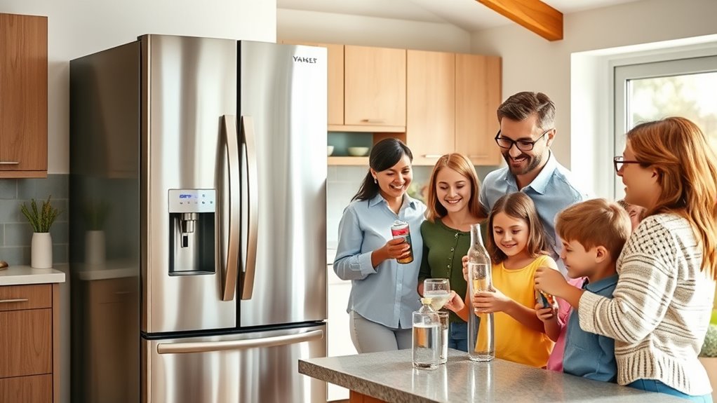 large capacity family fridge