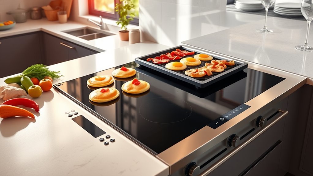 large even heating family griddle