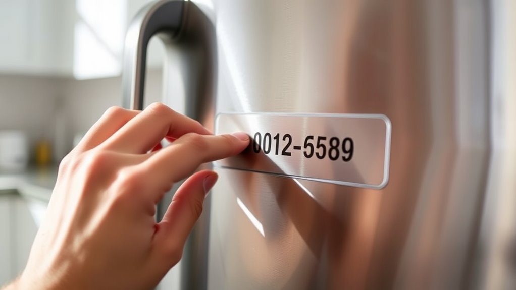 locate appliance identification labels