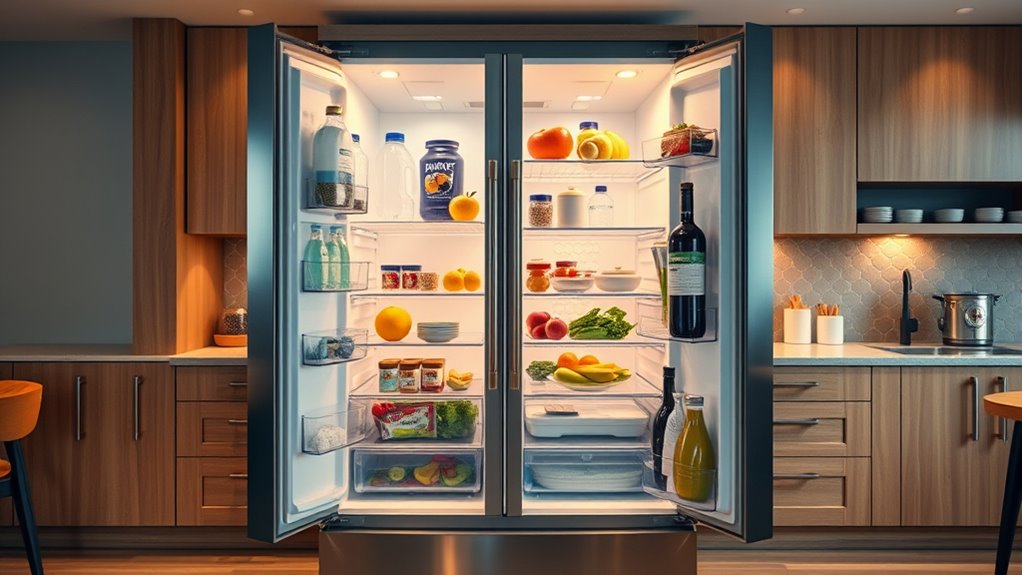 spacious organized family fridge