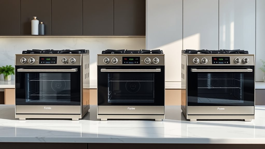 top double oven gas cookers