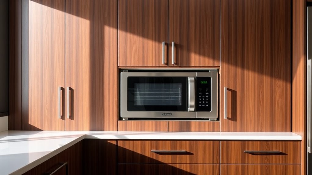 wall mounted microwave cabinet